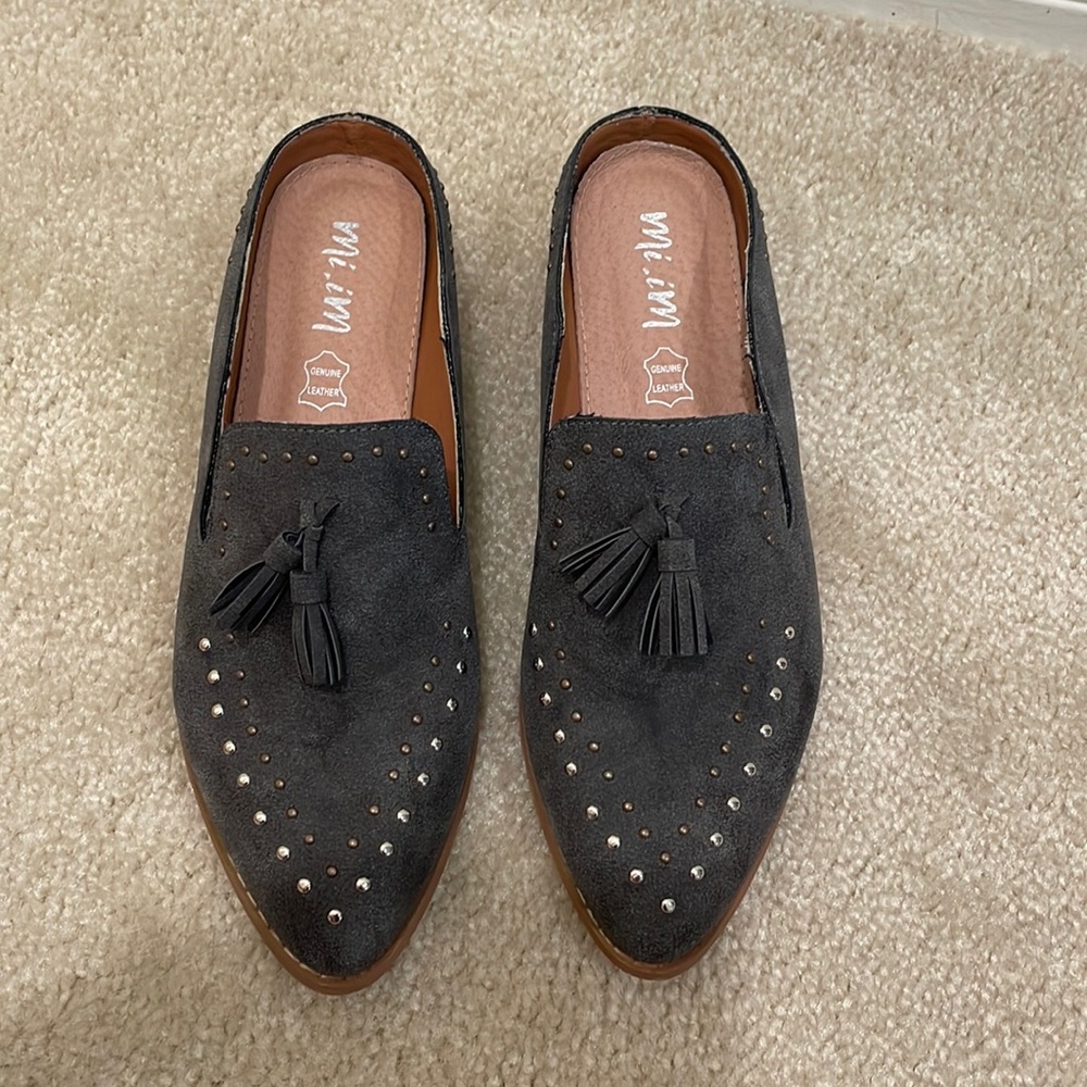 Tassel loafers genuine leather insole